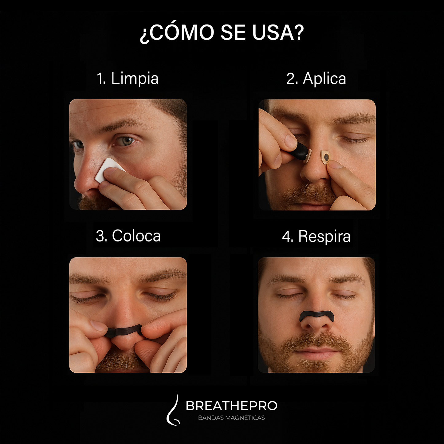 BREATHEPRO - BANDAS MAGNÉTICAS NASALES