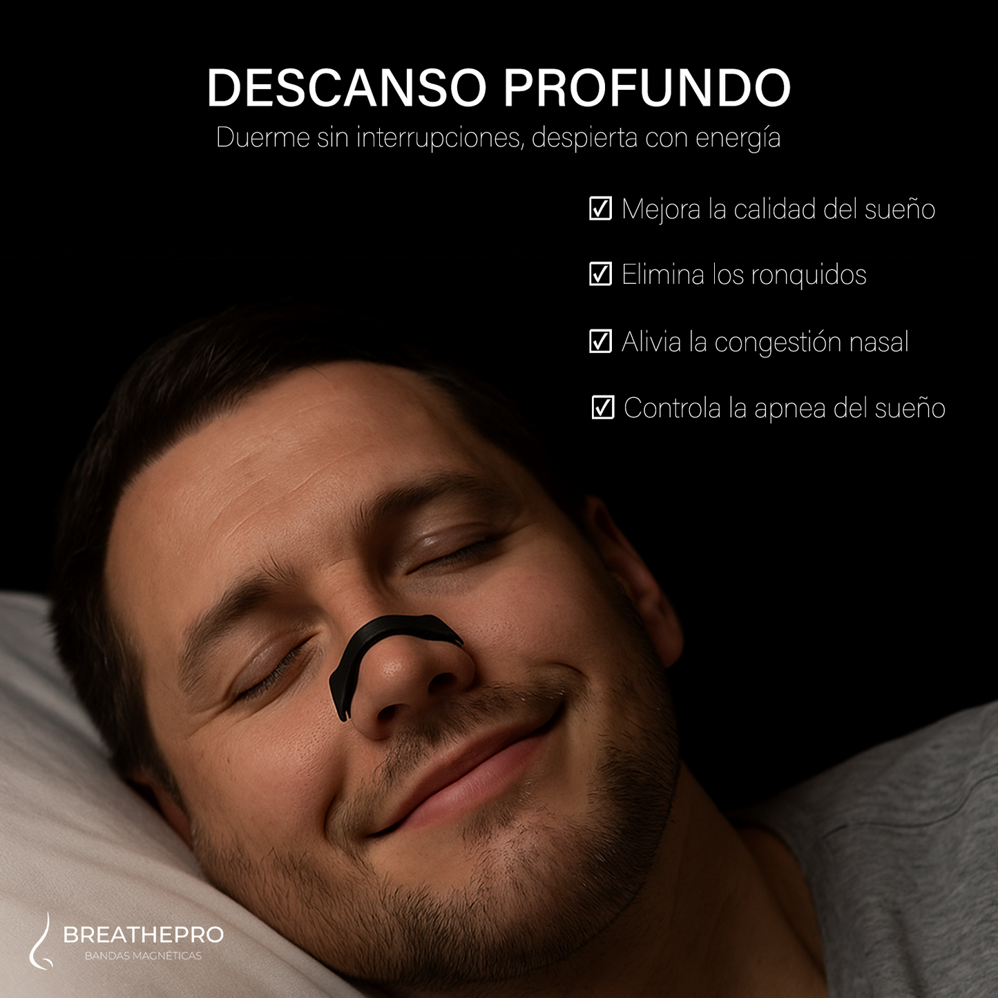 BREATHEPRO - BANDAS MAGNÉTICAS NASALES