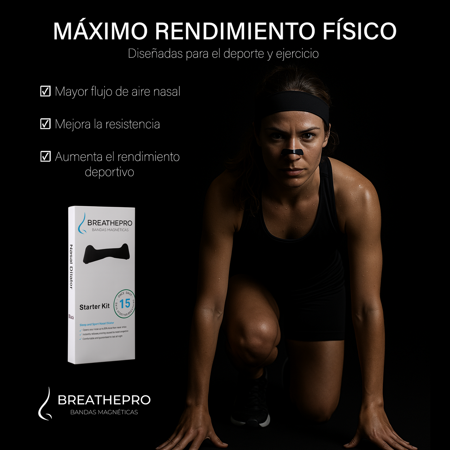 BREATHEPRO - BANDAS MAGNÉTICAS NASALES