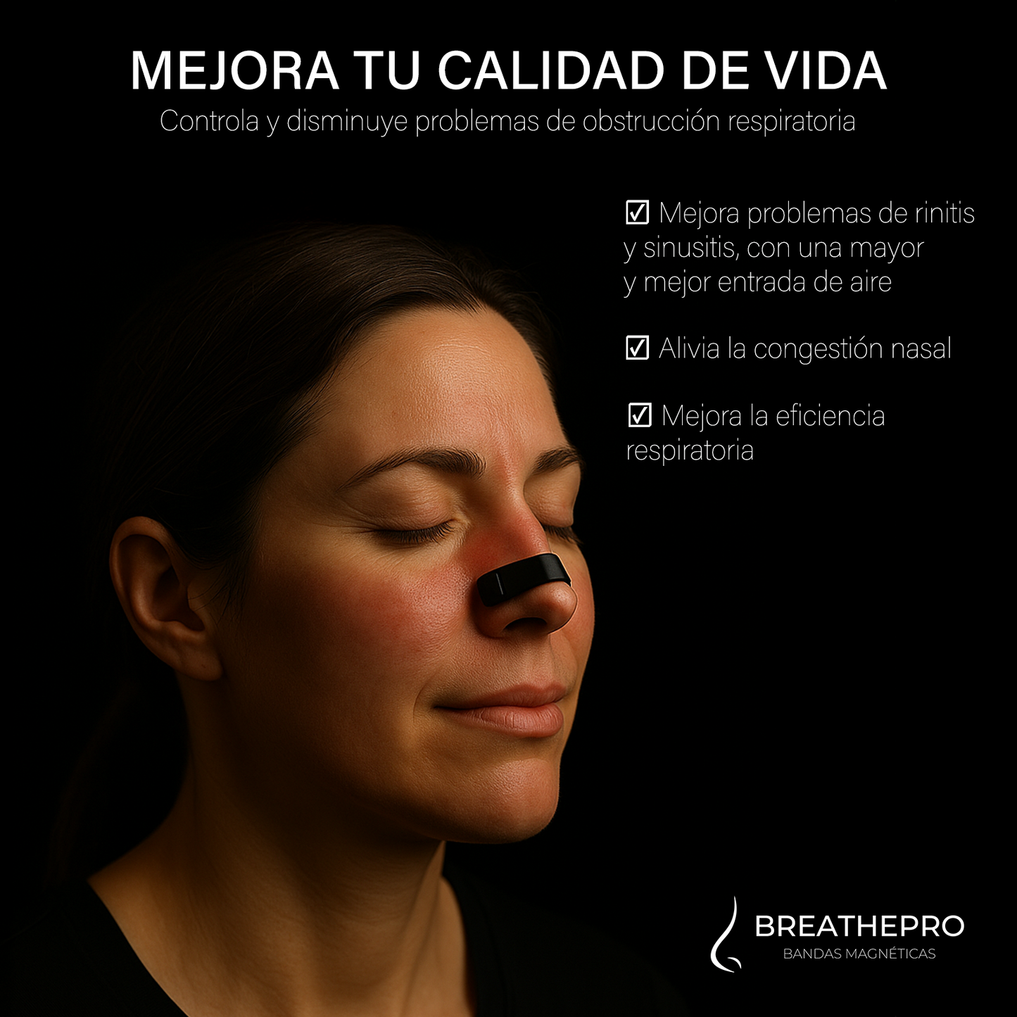 BREATHEPRO - BANDAS MAGNÉTICAS NASALES