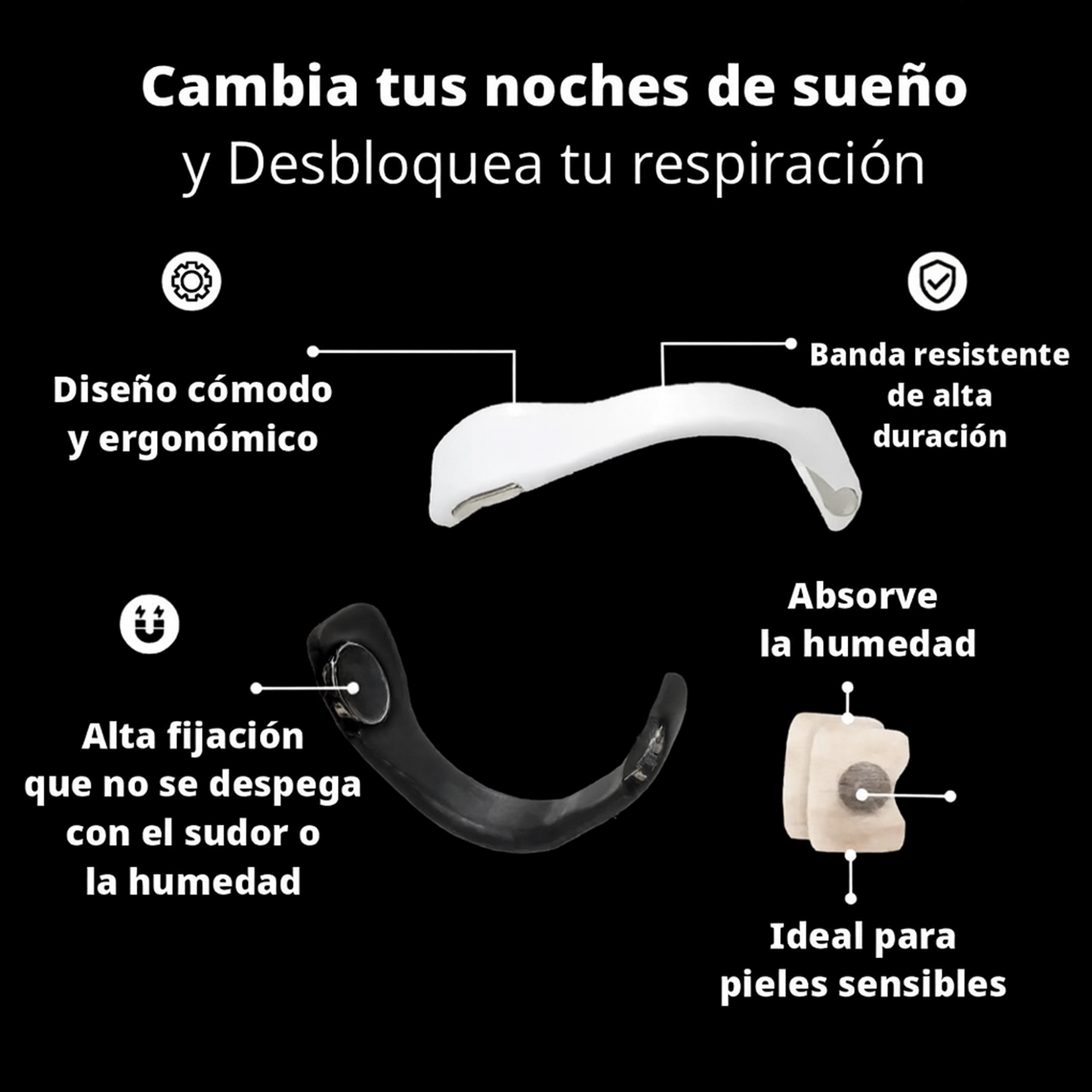 BREATHEPRO - BANDAS MAGNÉTICAS NASALES