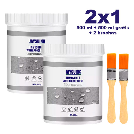 2X1 SELLADOR IMPERMEABILIZANTE INVISIBLE. 500 ml + (500 ml GRATIS) + 2 Brochas